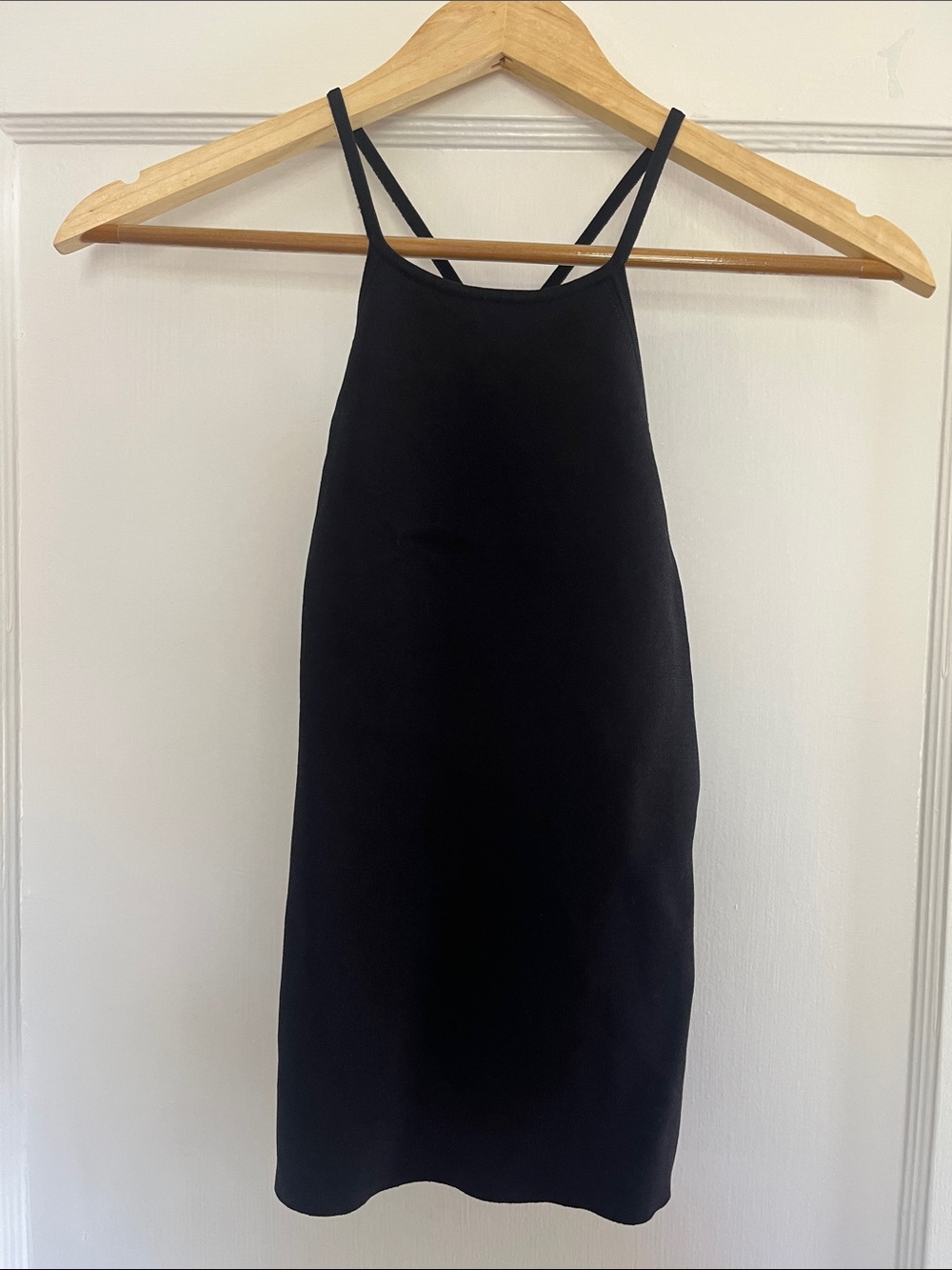& Other Stories Stretchy Black Halter Strap Tank Top XS